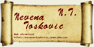 Nevena Tošković vizit kartica